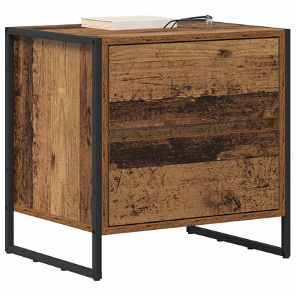 vidaXL Nachttisch 2 pcs Altholz 50 x 39,5 x 50 cm Holzwerkstoff