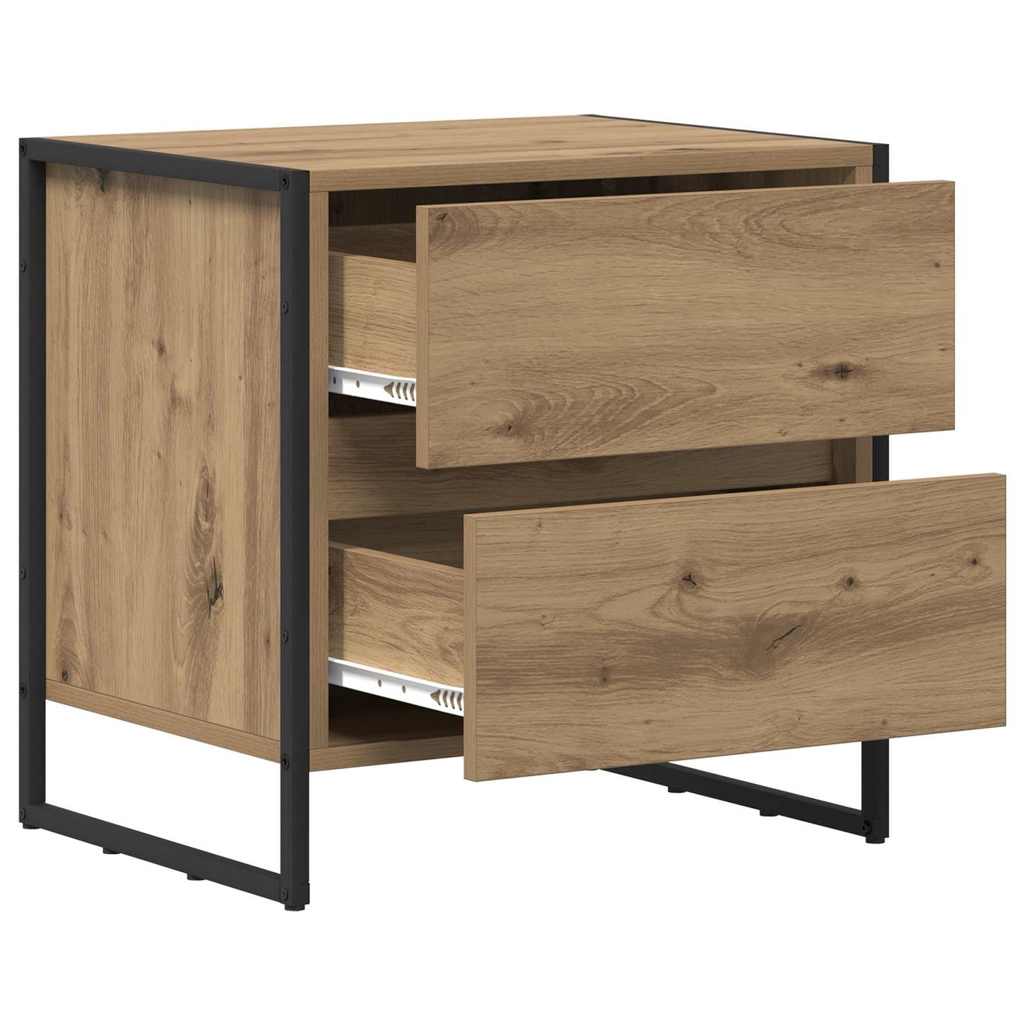 vidaXL Nachttisch 2 pcs Kunsthandwerk Eiche 50 x 39,5 x 50 cm