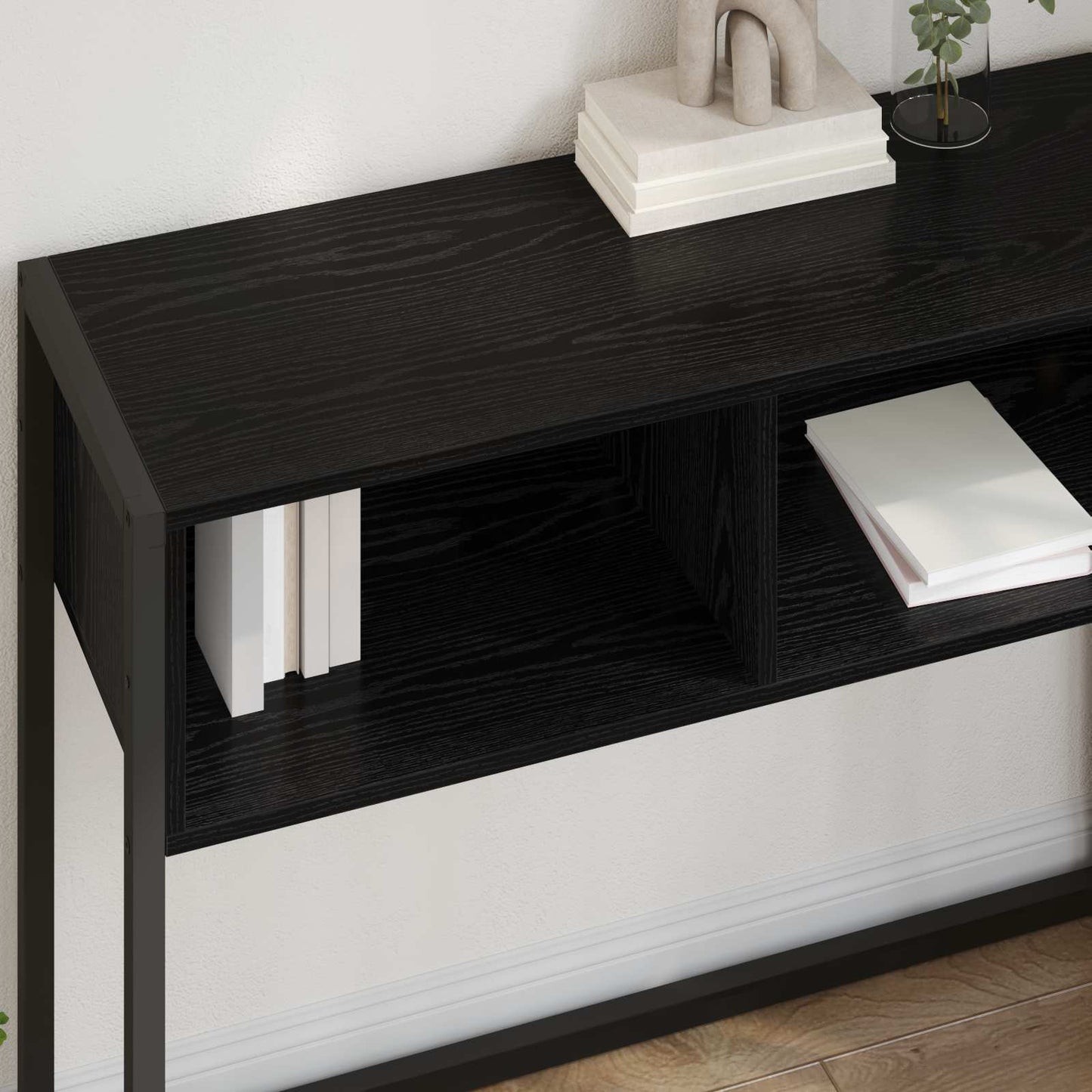 vidaXL Beistelltisch Schwarz Eichen-Optik 100 x 36 x 75 cm