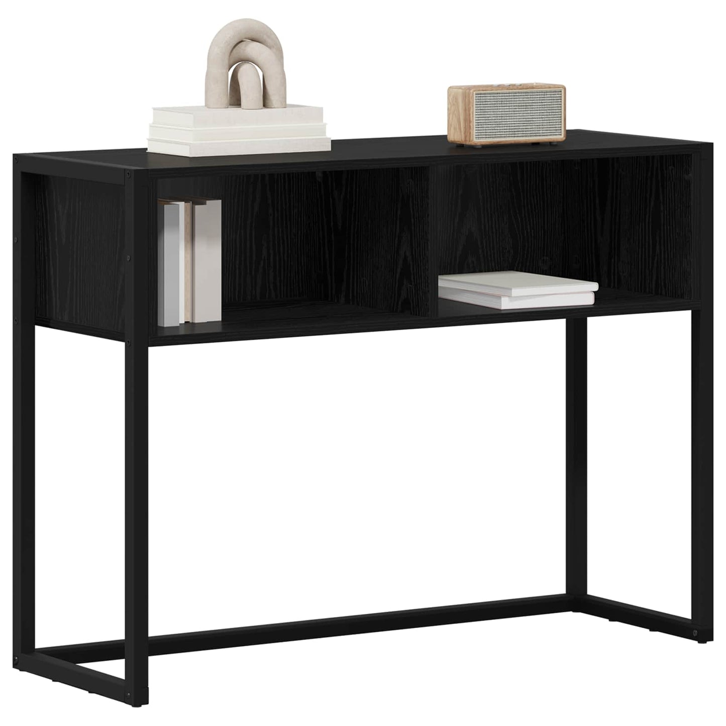vidaXL Beistelltisch Schwarz Eichen-Optik 100 x 36 x 75 cm