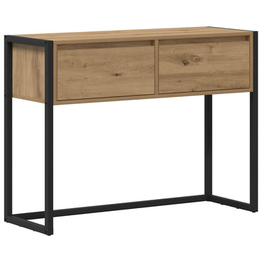 vidaXL Beistelltisch mit Speicher Kunsthandwerk Eiche 100 x 36 x 75 cm