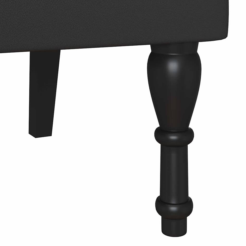 Chesterfield Bank Schwarz 120,5 x 65 x 75 cm Kunstleder