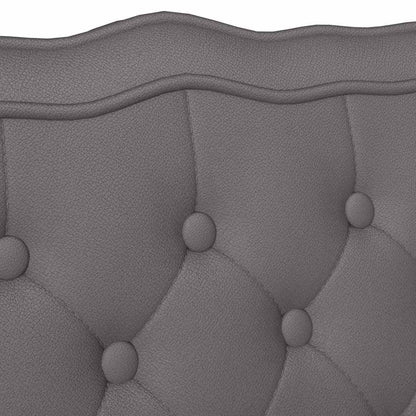 Chesterfield Bank Grau 119,5 x 64,5 x 75 cm Kunstleder