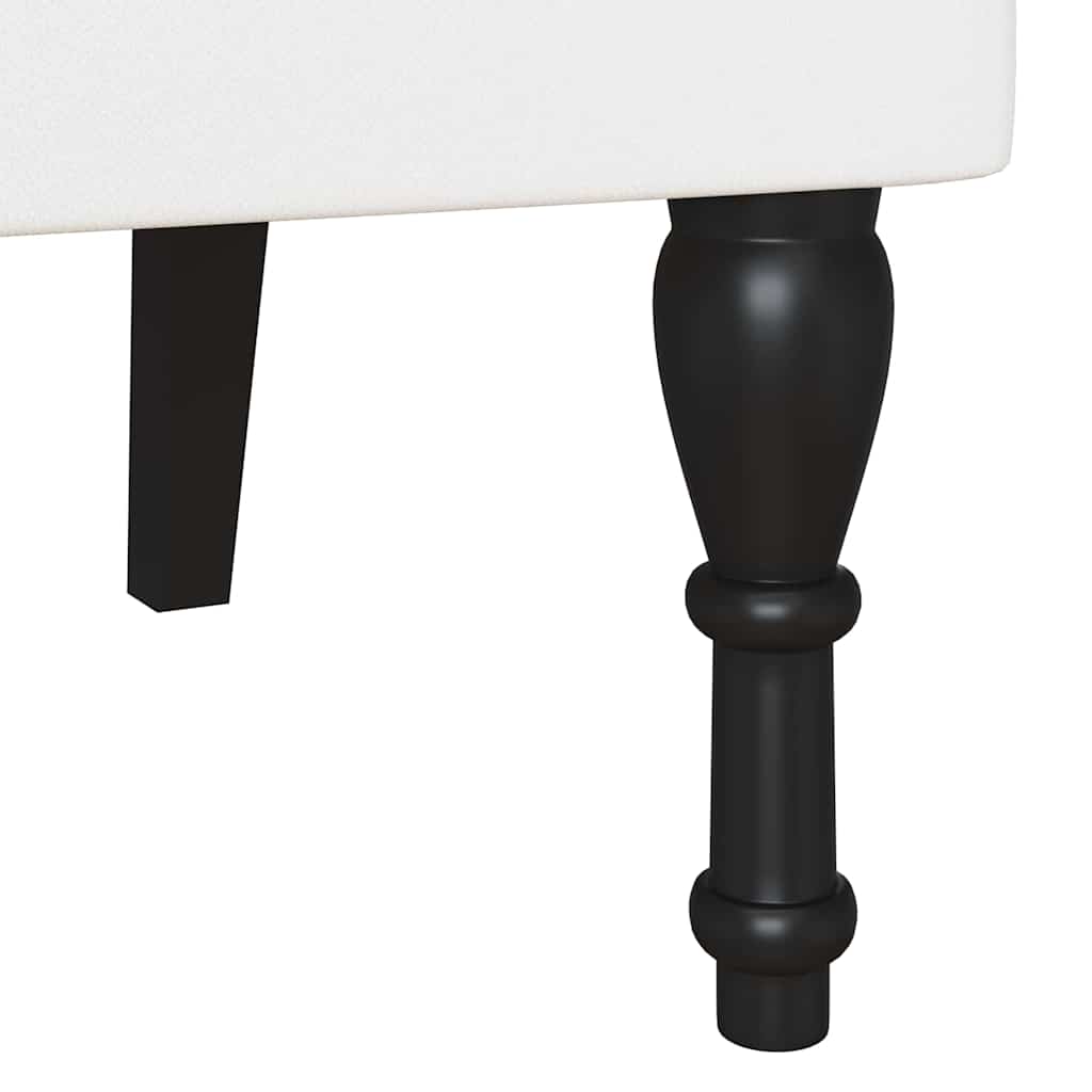 Chesterfield Bank Weiß 119,5 x 64,5 x 75 cm Kunstleder