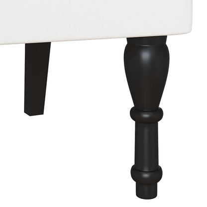 Chesterfield Bank Weiß 119,5 x 64,5 x 75 cm Kunstleder