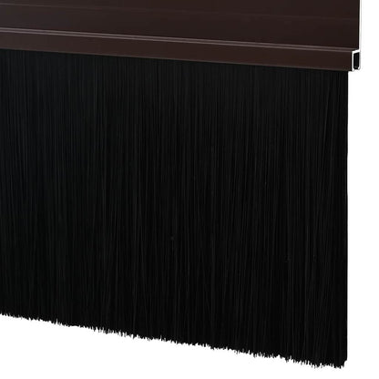 Selbstklebende Türbürstendichtungen 2 pcs Braun 100 cm