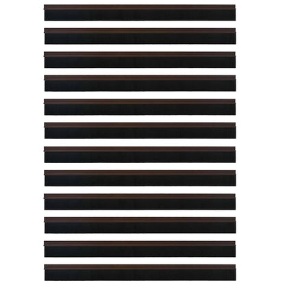 Selbstklebende Türbürstendichtungen 12 pcs Braun 100 cm