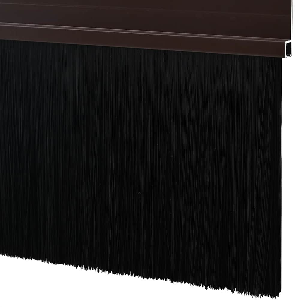 Selbstklebende Türbürstendichtungen 12 pcs Braun 100 cm