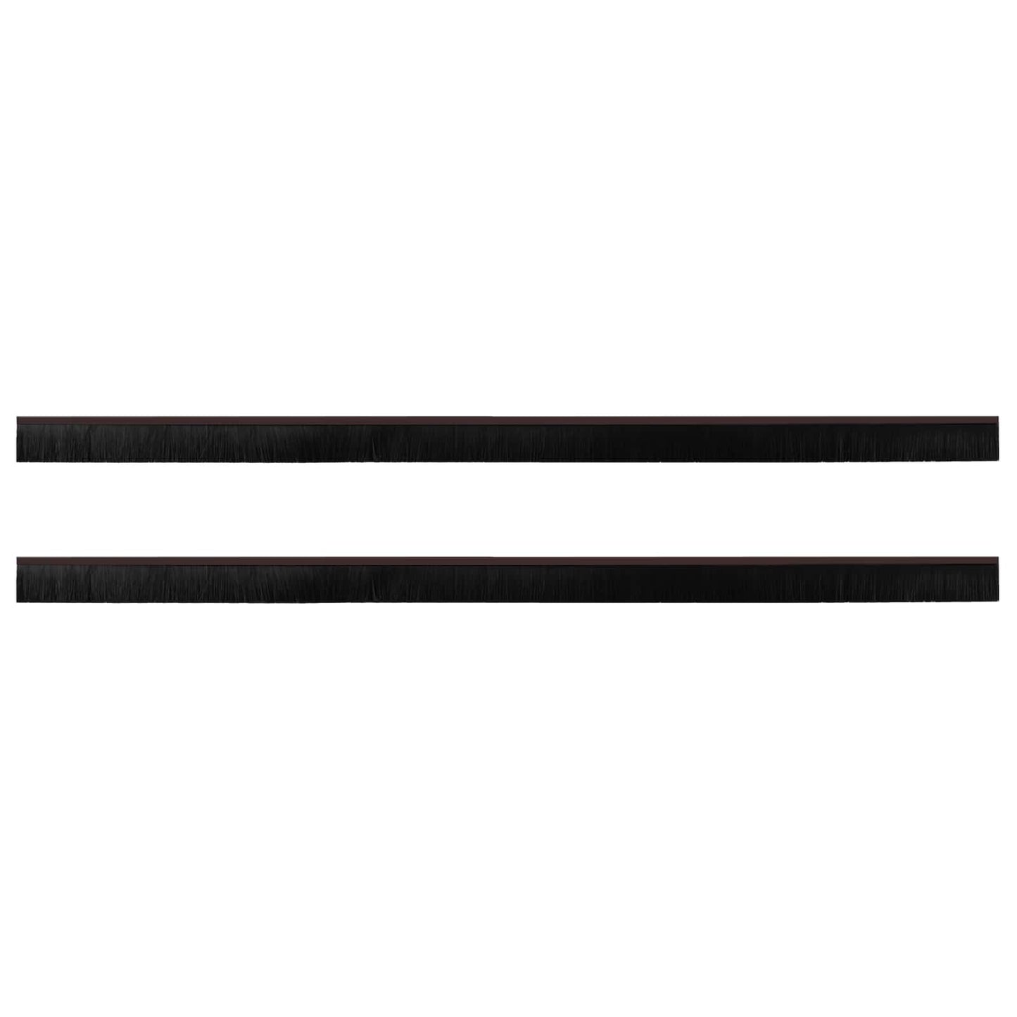 Selbstklebende Türbürstendichtungen 2 pcs Braun 100 cm