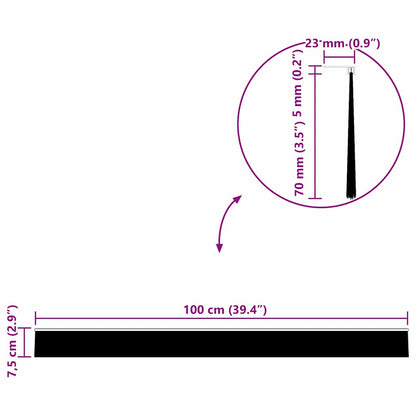 Selbstklebende Türbürstendichtungen 6 pcs Braun 100 cm