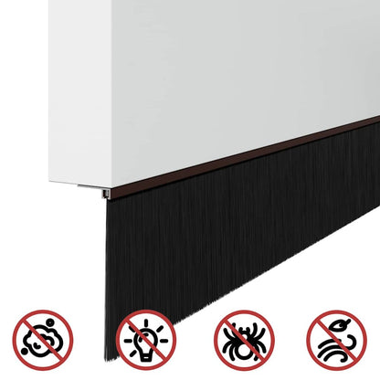 Selbstklebende Türbürstendichtungen 6 pcs Braun 100 cm