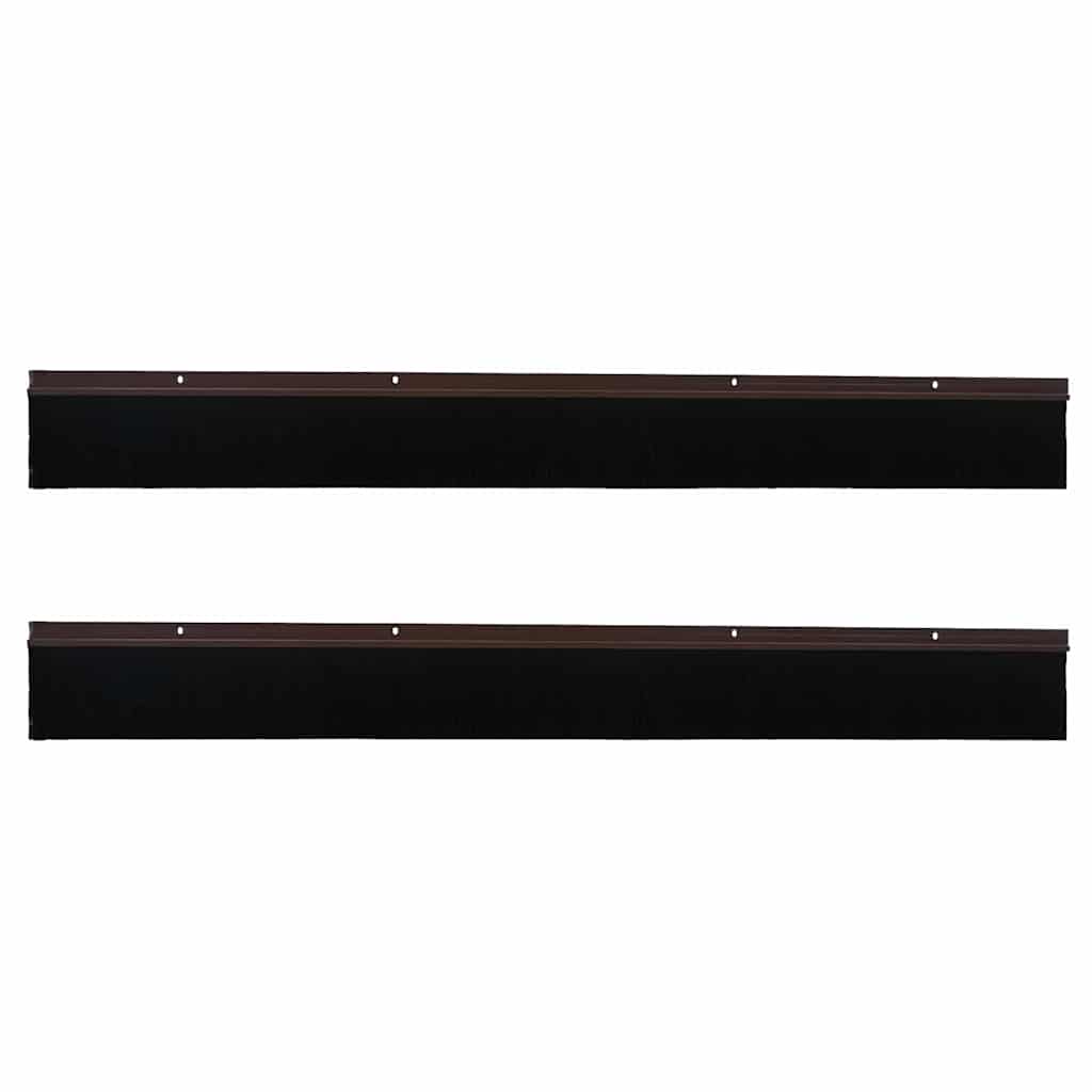 Aufsteck Türbürstendichtungen 2 pcs Braun 100 cm