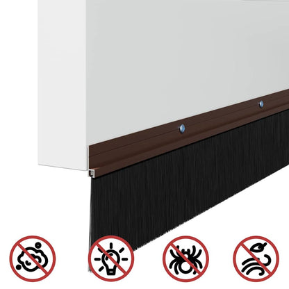 Aufsteck Türbürstendichtungen 6 pcs Braun 100 cm