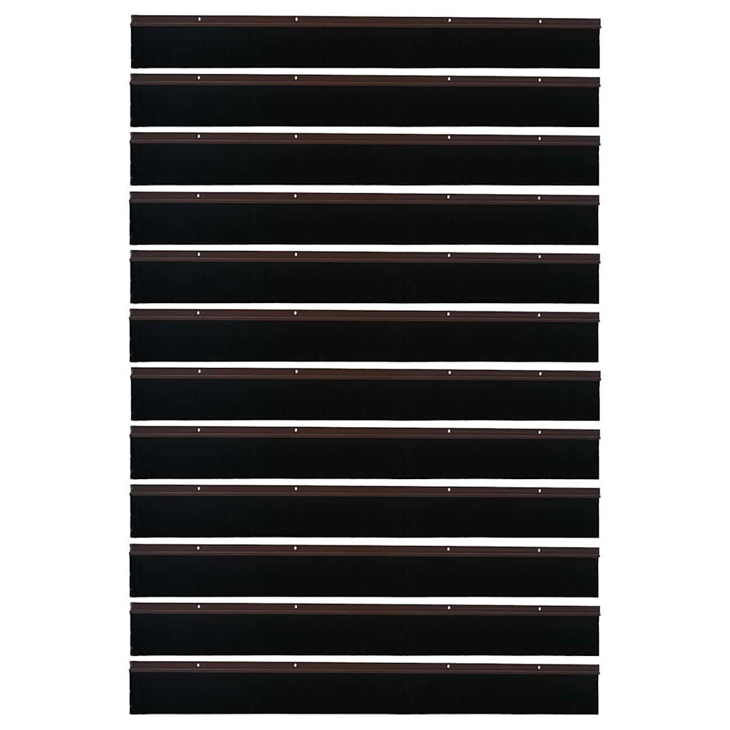Aufsteck Türbürstendichtungen 12 pcs Braun 100 cm