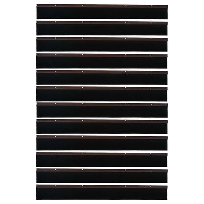 Aufsteck Türbürstendichtungen 12 pcs Braun 100 cm