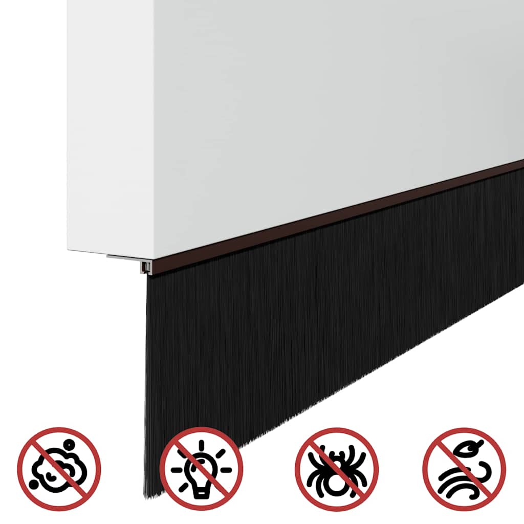 Aufsteck Türbürstendichtungen 2 pcs Braun 100 cm