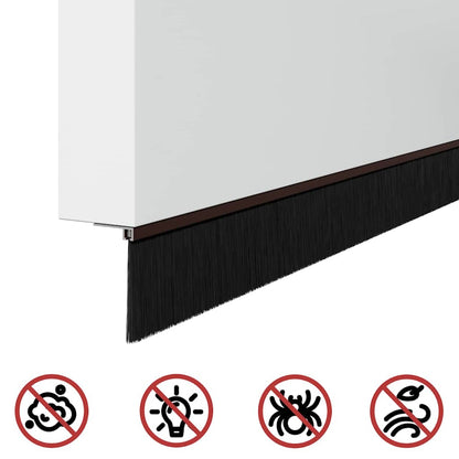 Aufsteck Türbürstendichtungen 6 pcs Braun 100 cm