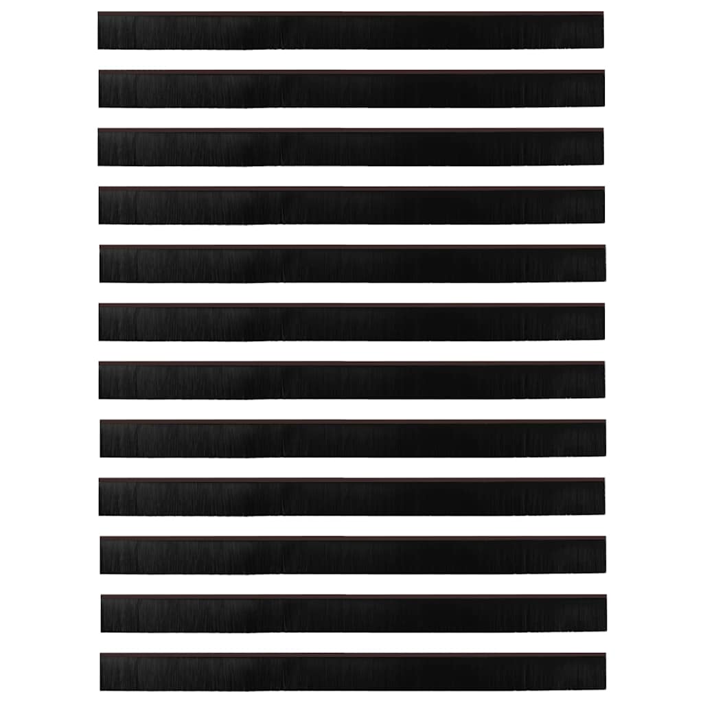 Aufsteck Türbürstendichtungen 12 pcs Braun 100 cm