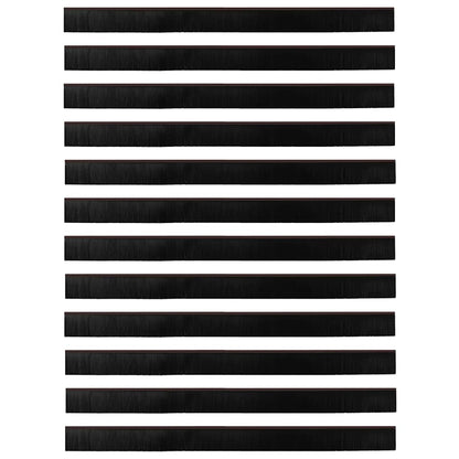 Aufsteck Türbürstendichtungen 12 pcs Braun 100 cm