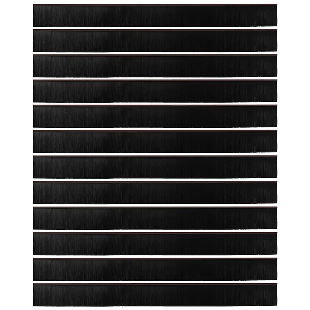 Aufsteck Türbürstendichtungen 12 pcs Braun 100 cm
