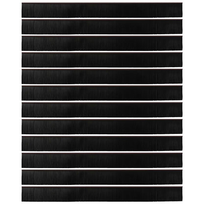 Aufsteck Türbürstendichtungen 12 pcs Braun 100 cm