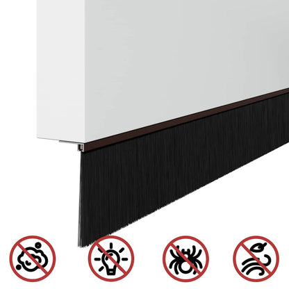 Aufsteck Türbürstendichtungen 12 pcs Braun 100 cm