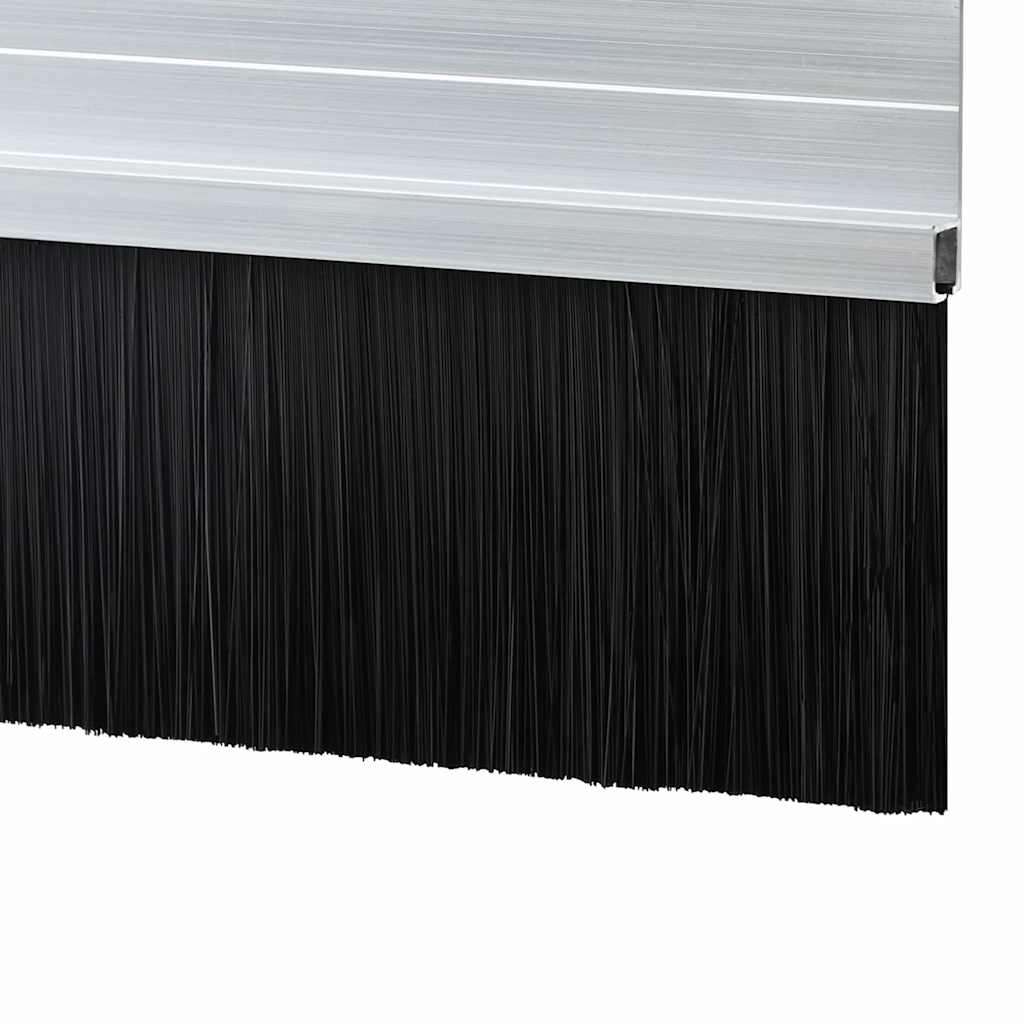 Selbstklebende Türbürstendichtungen 2 pcs Silber 100 cm