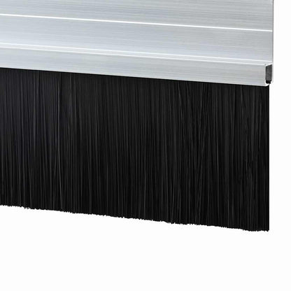 Selbstklebende Türbürstendichtungen 2 pcs Silber 100 cm