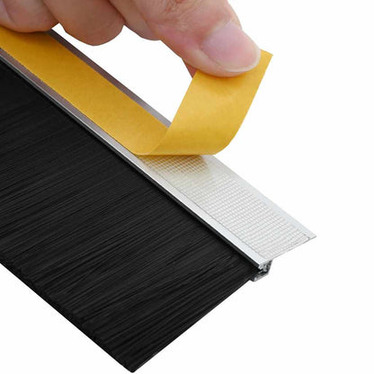 Selbstklebende Türbürstendichtungen 12 pcs Silber 100 cm