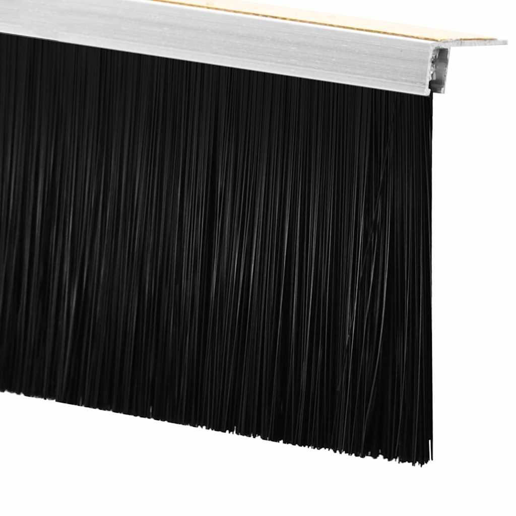 Selbstklebende Türbürstendichtungen 2 pcs Silber 100 cm