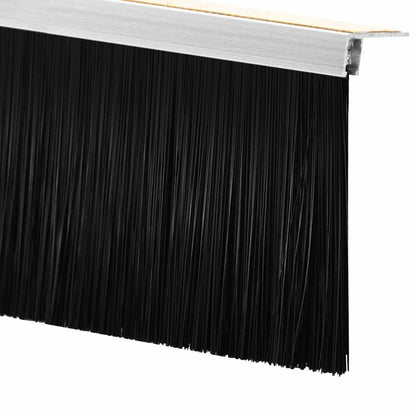 Selbstklebende Türbürstendichtungen 2 pcs Silber 100 cm