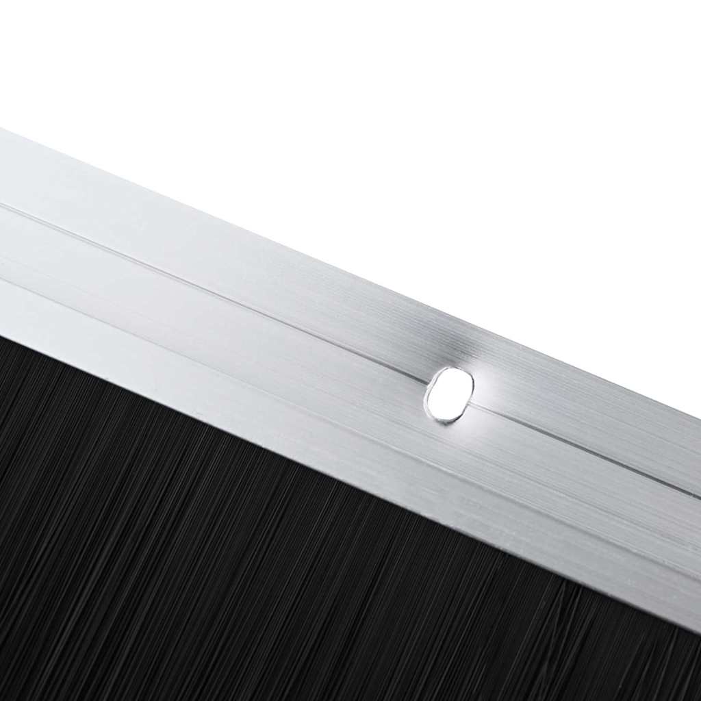 Aufsteck Türbürstendichtungen 2 pcs Silber 100 cm