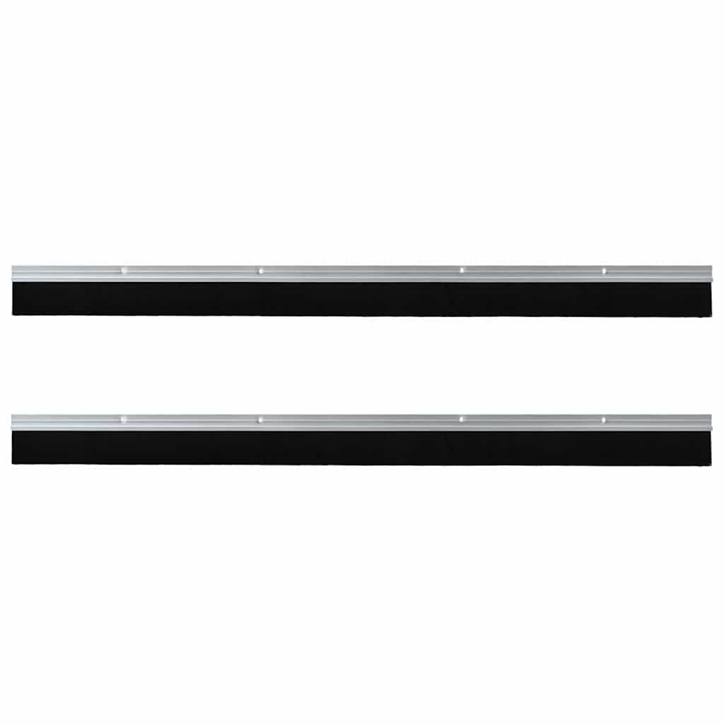 Aufsteck Türbürstendichtungen 2 pcs Silber 100 cm