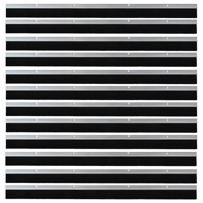 Aufsteck Türbürstendichtungen 12 pcs Silber 100 cm