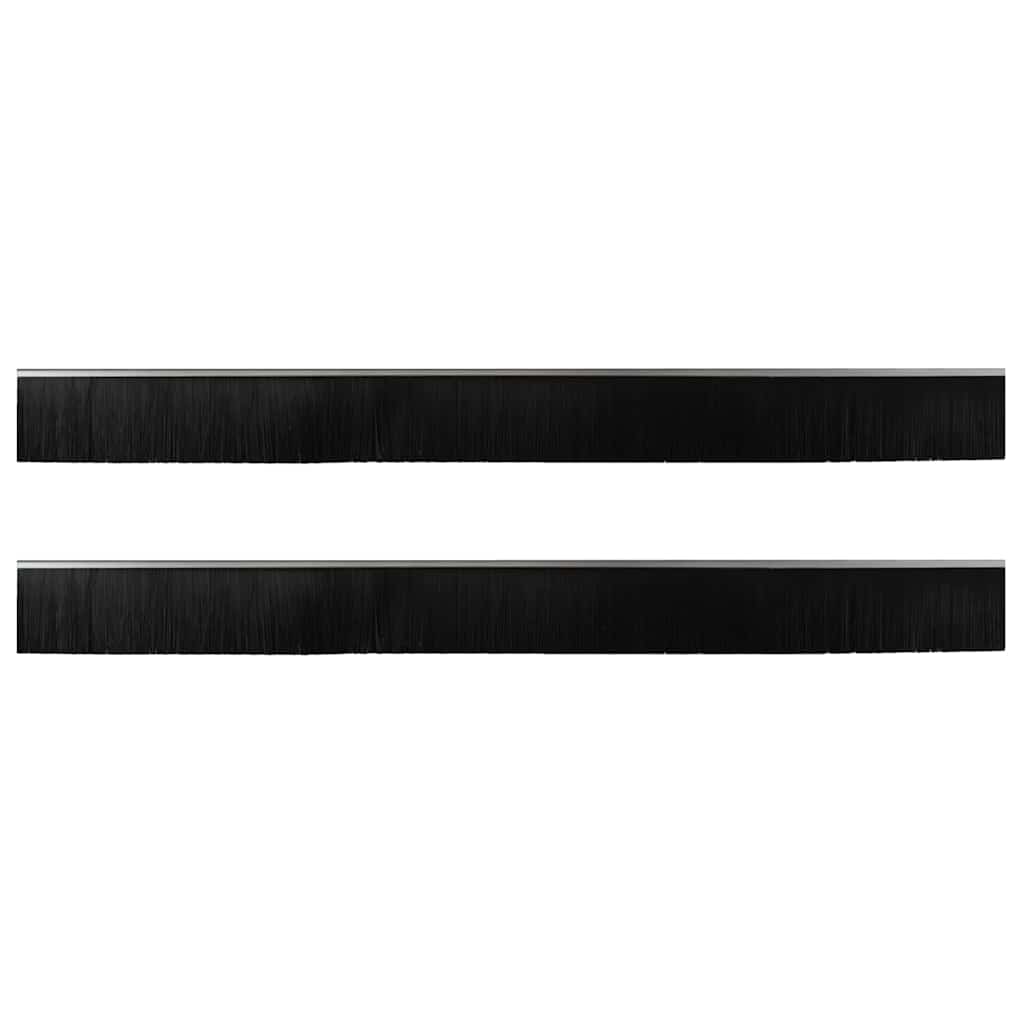 Aufsteck Türbürstendichtungen 2 pcs Silber 100 cm