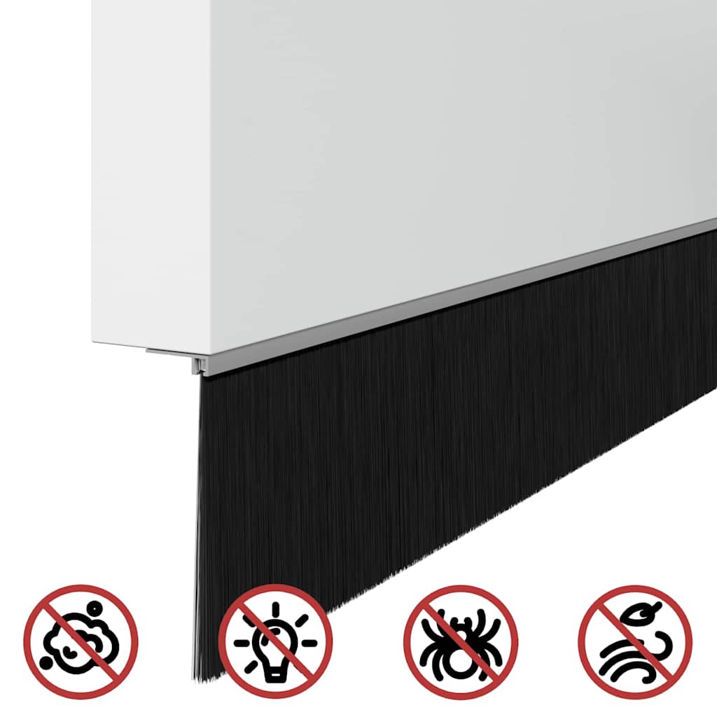 Aufsteck Türbürstendichtungen 6 pcs Silber 100 cm