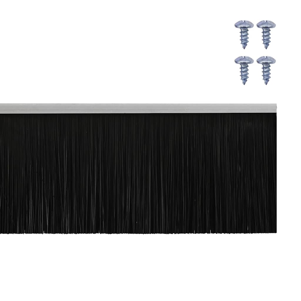 Aufsteck Türbürstendichtungen 12 pcs Silber 100 cm