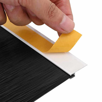Selbstklebende Türbürstendichtungen 2 pcs Weiß 100 cm