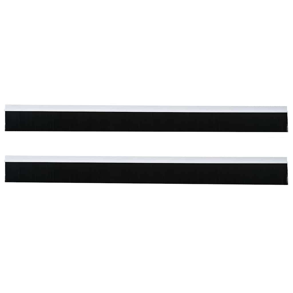 Selbstklebende Türbürstendichtungen 2 pcs Weiß 100 cm