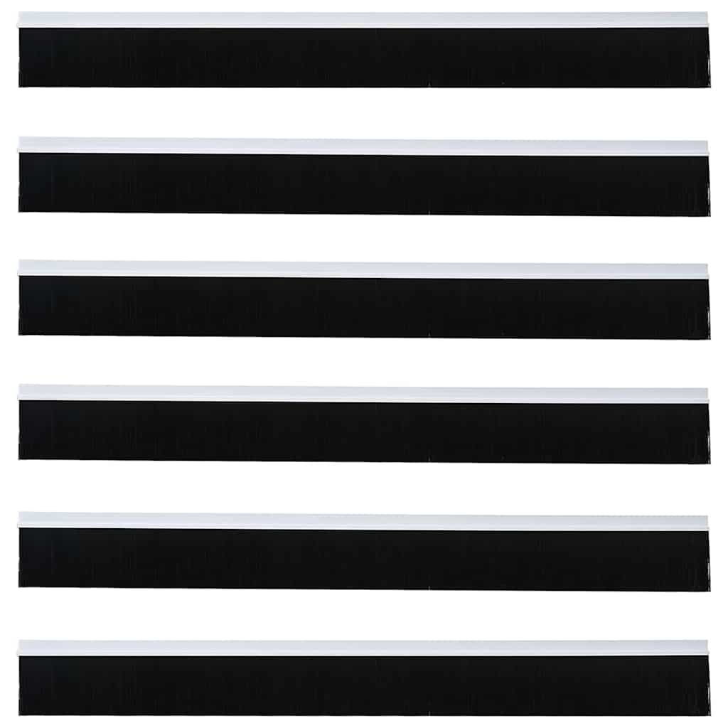 Selbstklebende Türbürstendichtungen 6 pcs Weiß 100 cm