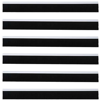 Selbstklebende Türbürstendichtungen 6 pcs Weiß 100 cm