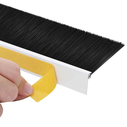 Selbstklebende Türbürstendichtungen 2 pcs Weiß 100 cm