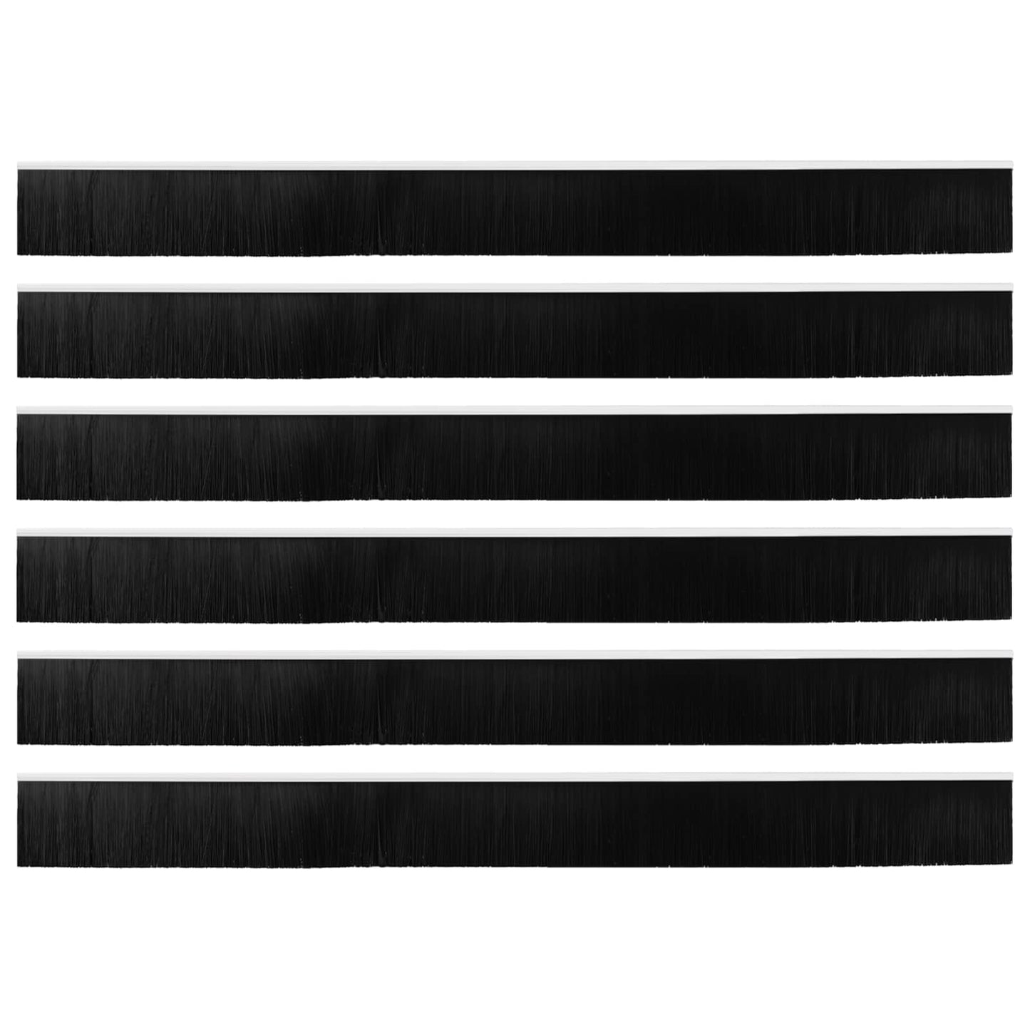 Selbstklebende Türbürstendichtungen 6 pcs Weiß 100 cm