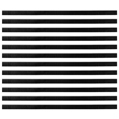 Selbstklebende Türbürstendichtungen 12 pcs Weiß 100 cm