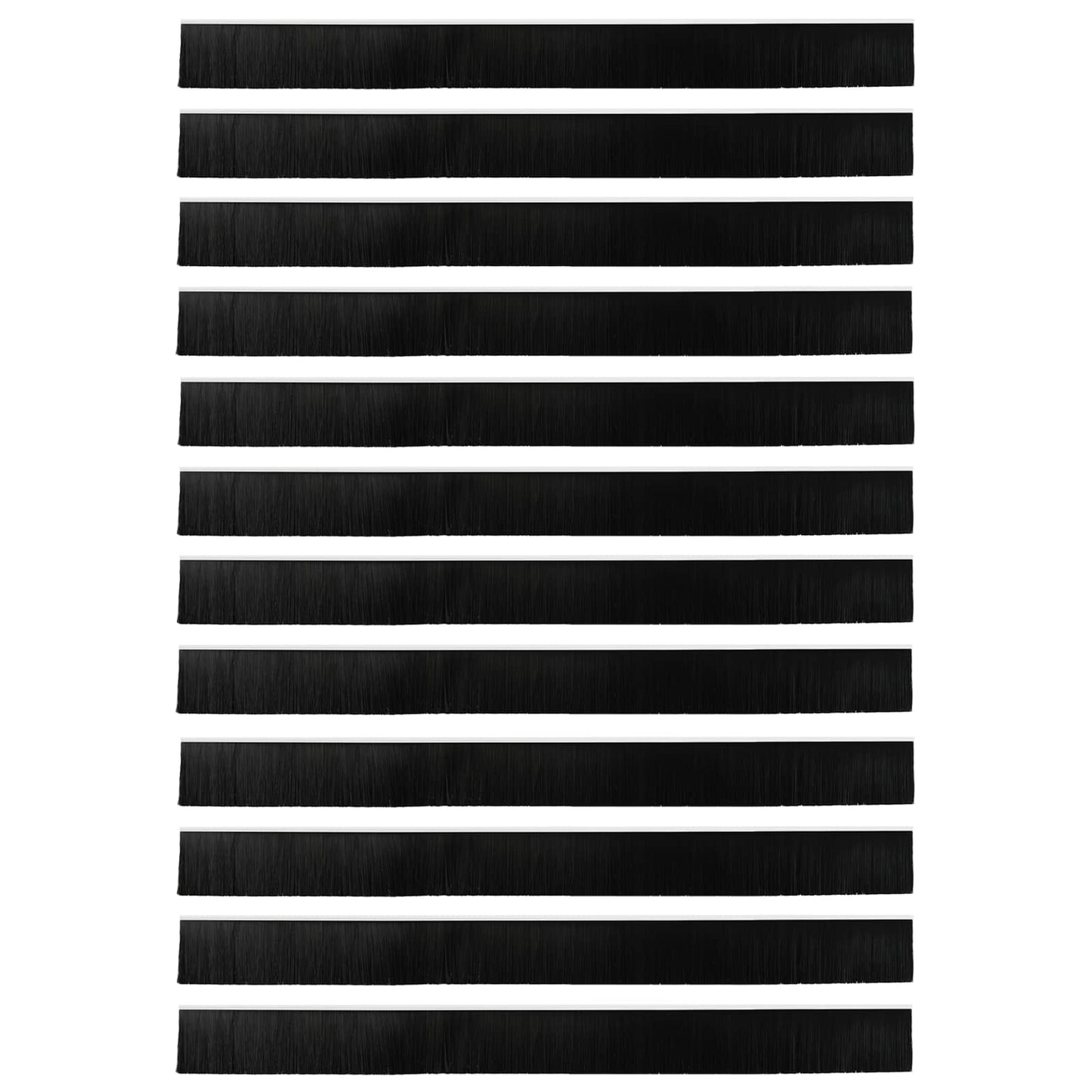 Selbstklebende Türbürstendichtungen 12 pcs Weiß 100 cm