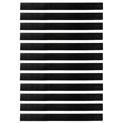 Selbstklebende Türbürstendichtungen 12 pcs Weiß 100 cm