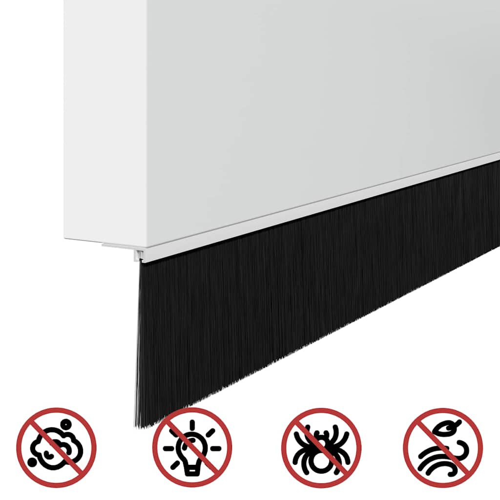 Selbstklebende Türbürstendichtungen 12 pcs Weiß 100 cm