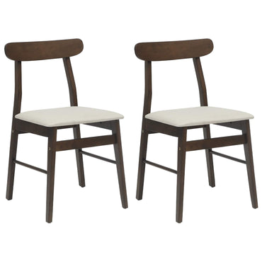 vidaXL Esszimmerstuhl 2 pcs Dunkelbraun, Hell Massives Gummiholz