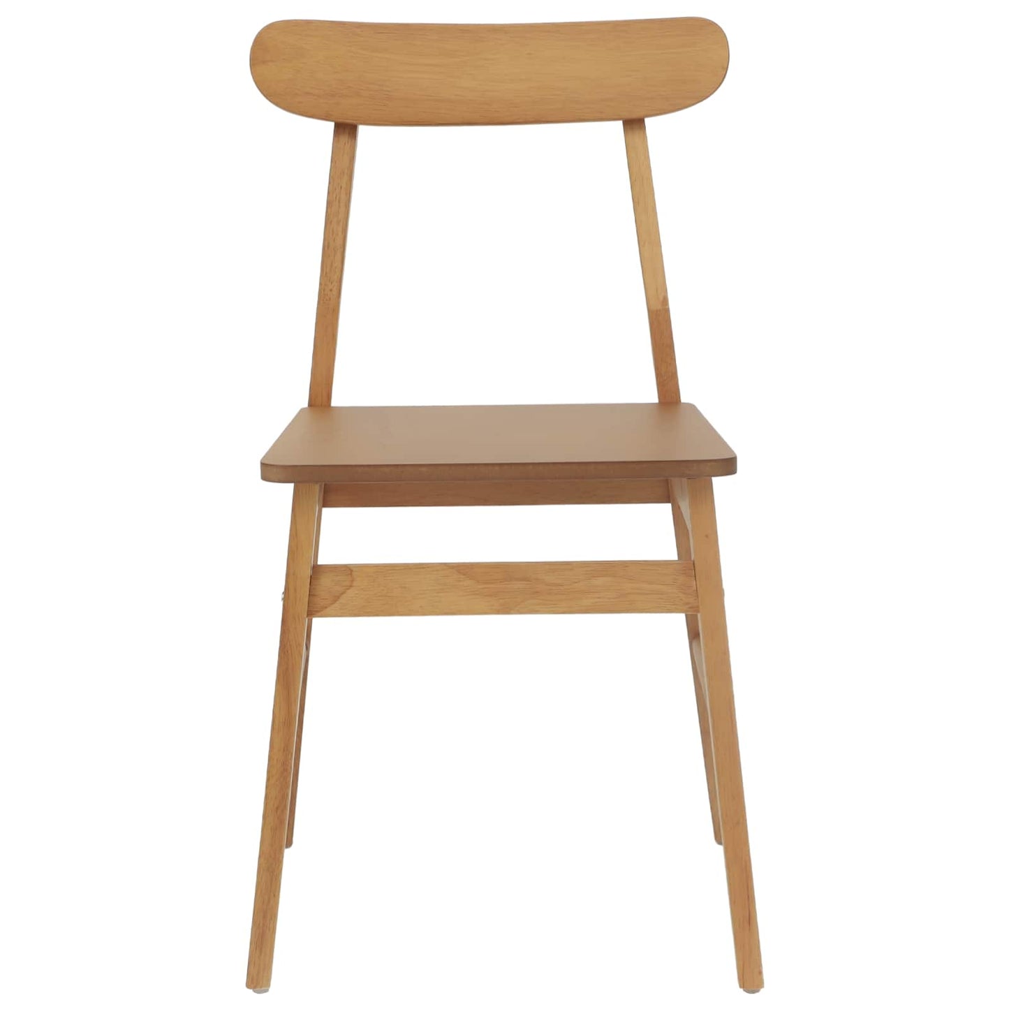 vidaXL Esszimmerstuhl 2 pcs Natur 43 x 44,5 x 77 cm Massives Gummiholz