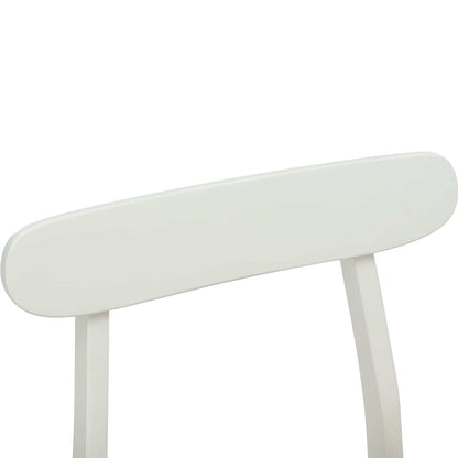 Esszimmerstuhl 2 pcs Weiß und Natur 43 x 44,5 x 77 cm